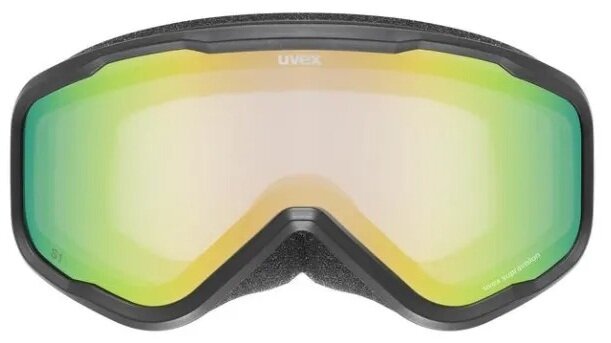 Lyžiarske okuliare Uvex Speedy Nova FM Black Matt DL/Green On Yellow Clear S1