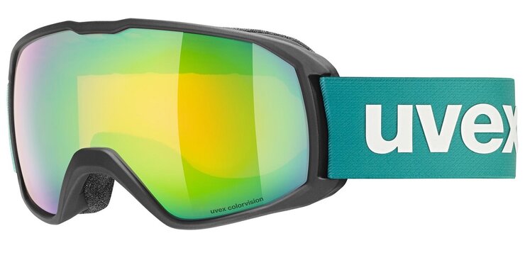 Lyžiarske okuliare Uvex Xcitd CV Black Matt SL/Green Orange