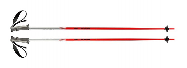 Lyžiarske palice Head Supershape Black/Neon Red 20/21