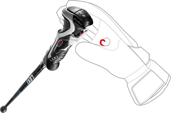 Lyžiarske palice Leki Artena Airfoil 3D Black/Dark Turquoise/White Lyžiarske palice Leki Artena Airfoil 3D Black/Dark Turquoise/White