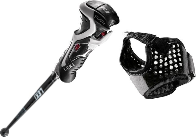 Lyžiarske palice Leki Artena Airfoil 3D Black/Dark Turquoise/White Lyžiarske palice Leki Artena Airfoil 3D Black/Dark Turquoise/White