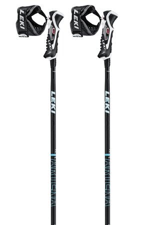 Lyžiarske palice Leki Artena Airfoil 3D Black/Dark Turquoise/White Lyžiarske palice Leki Artena Airfoil 3D Black/Dark Turquoise/White