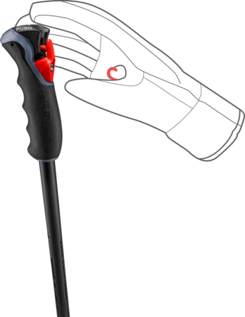 Lyžiarske palice Leki Black Venom GS TR Black/Carbon Structure