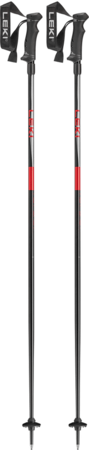 Lyžiarske palice Leki Hot Shot Anodized Black/Eloxal Grau/Eloxal Rot