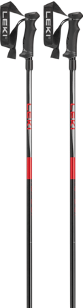 Lyžiarske palice Leki Hot Shot Anodized Black/Eloxal Grau/Eloxal Rot