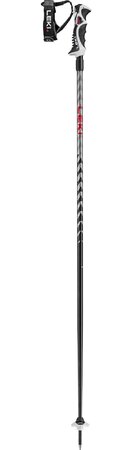 Lyžiarske palice Leki Hot Shot S Eloxal Black/Anodized Grey/Bright Red