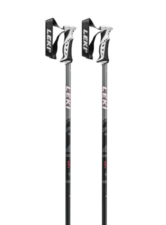 Lyžiarske palice Leki QNTM Schwarz/Hellanthrazit/Leuchtrot