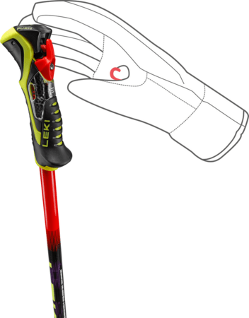 Lyžiarske palice Leki Venom SL TR Bright Red/Violet/Neonyellow