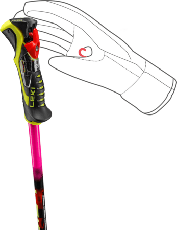 Lyžiarske palice Leki Venom SL TR Neonpink/Neonorange/Neonyellow