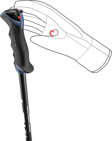 Lyžiarske palice Leki Voltec Lite TR Black/Dark Anthracite/White