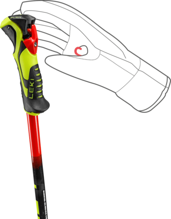 Lyžiarske palice Leki WCR Evo Lite SL TR Bright Red/Violet/Neonyellow