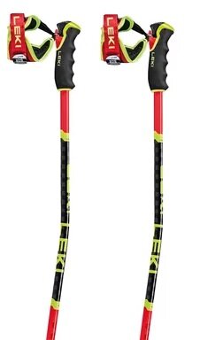 Lyžiarske palice Leki WCR GS Carbon 3D Bright Red/Black/Neonyellow