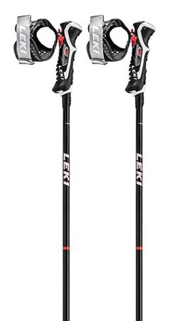 Lyžiarke palice Leki Poles Carbon 14 3D Black-Fluorescent Red-White