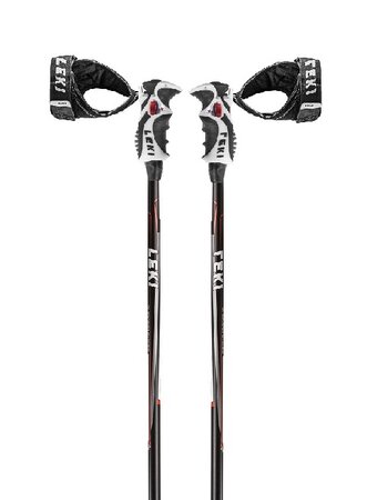 Lyžiarske palice Leki Carbon 14 S, black/ white/ red