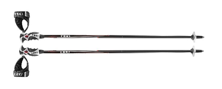 Lyžiarske palice Leki Carbon 14 S, black/ white/ red