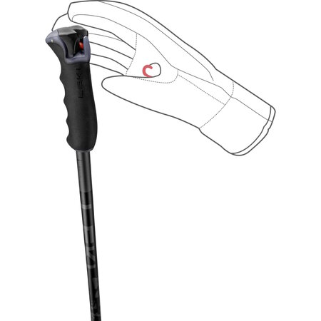 Lyžiarske palice Leki Detect S Dark Anthracite/Black