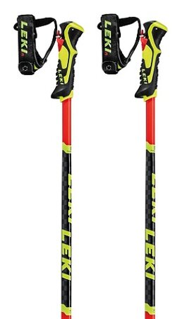 Lyžiarske palice Leki Poles WCR Lite SL 3D Fluorescent Red-Black-Neonyellow