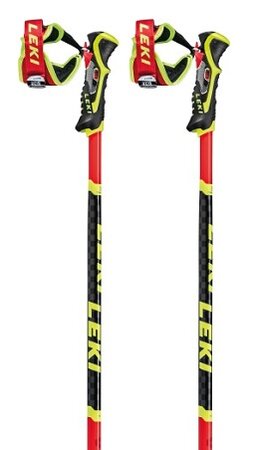 Lyžiarske palice Leki Poles WCR SL 3D Fluorescent Red-Black-Neonyellow