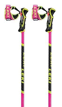 Lyžiarske palice Leki Poles WCR TBS SL 3D Neonpink-Black-Neonyellow