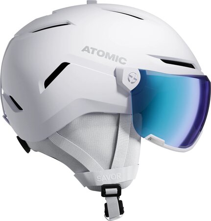 Lyžiarska prilba Atomic Savor Visor Stereo White Heather