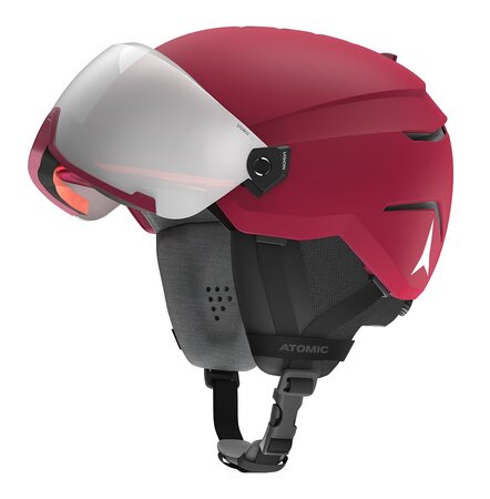 Lyžiarska prilba Atomic Savor Visor Stereo Dark red 21/22