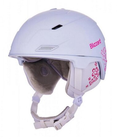 Lyžiarska prilba Blizzard Viva Double Ski White Matt/Magenta Flowers Lyžiarska prilba Blizzard Viva Double Ski White Matt/Magenta Flowers