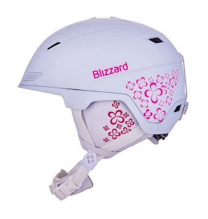 Lyžiarska prilba Blizzard Viva Double Ski White Matt/Magenta Flowers Lyžiarska prilba Blizzard Viva Double Ski White Matt/Magenta Flowers