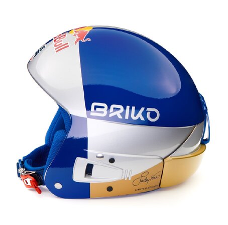 Lyžiarska prilba Briko Vulcano FIS 6.8 RB LVF Silver/Blue/Gold 19/20