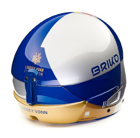 Lyžiarska prilba Briko Vulcano FIS 6.8 RB LVF Silver/Blue/Gold 19/20