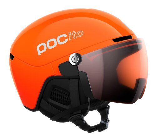 Lyžiarska prilba POC POCito Obex Visor Fluorescent Orange