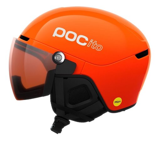 Lyžiarska prilba POC POCito Obex Visor Fluorescent Orange
