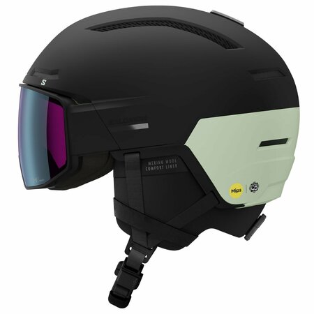 Lyžiarska prilba Salomon Driver Prime Sigma Photo Mips Black/White Moss/Sky Blue