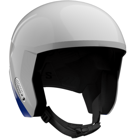 Lyžiarska prilba Salomon Equipe JR FIS White/Race Blue