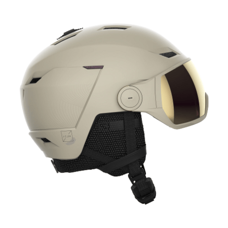 Lyžiarska prilba Salomon Icon LT Visor Sigma Beige