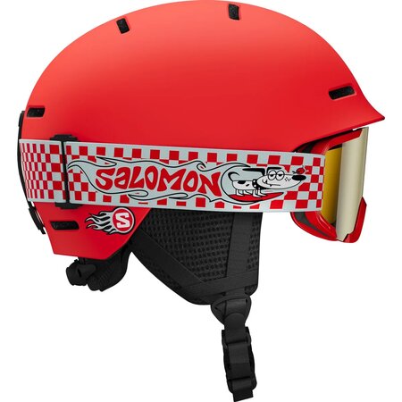 Lyžiarska prilba Salomon Player Combo Cherry Tomato