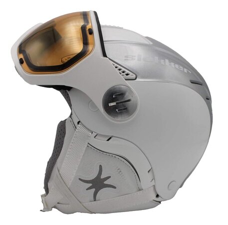 Lyžiarska prilba Slokker raider free lady silver/white 19/20