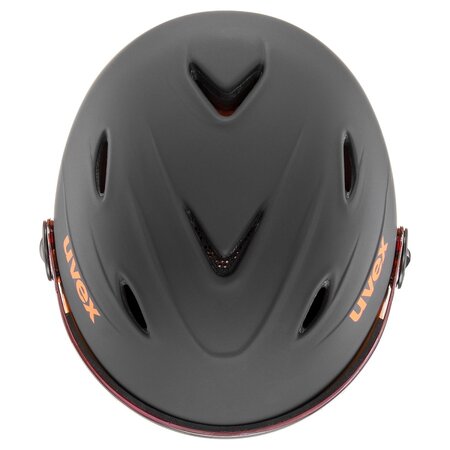 Lyžiarka prilba Uvex Junior Visor Pro Black/Orange Mat.