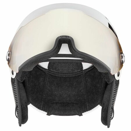 Lyžiarska prilba Uvex hlmt 500 Visor White/Black Mat