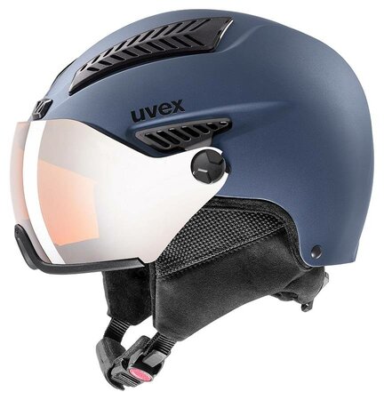 Lyžiarska prilba Uvex Hlmt 600 Visor Blue Mat