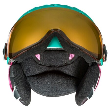 Lyžiarka prilba Uvex Junior Visor Pro Mint Mat.