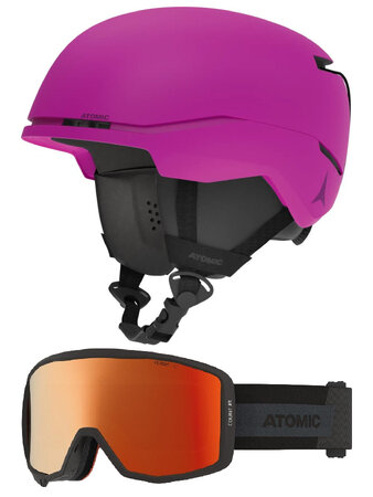 Lyžiarsky set Atomic Four JR Pink + Count JR Cylindrical Black