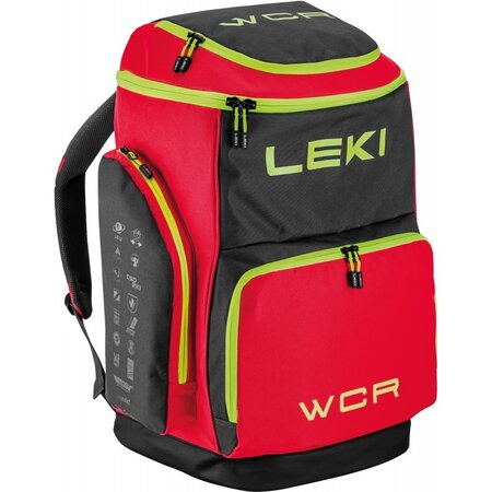 Vak na lyžiarky Leki WCR 85L Bright Red/Black/Neonyellow