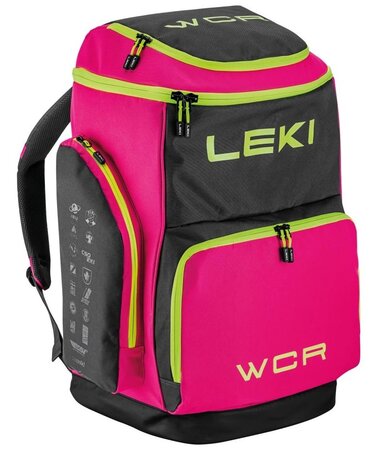Vak na lyžiarky Leki WCR 85L Neonpink/Black/Neonyellow