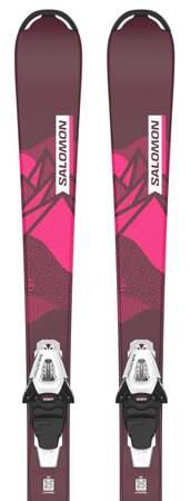 Lyže Salomon L Lux Jr S + C5 Gw J75 Bordeau/Pink 24/25