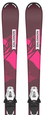 Lyže Salomon L Lux Jr S + C5 Gw J75 Pm Pink 23/24 Lyže Salomon L Lux Jr S + C5 Gw J75 Pm Pink 23/24