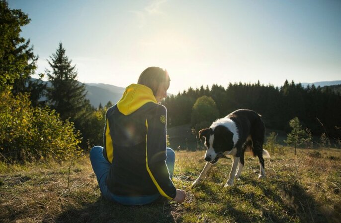 Bunda Black hill outdoor Vesna Žltá/Modrá