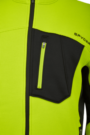 Mikina Spyder Bandit Full Zip Mens Fleece Jacket Sharp Lime