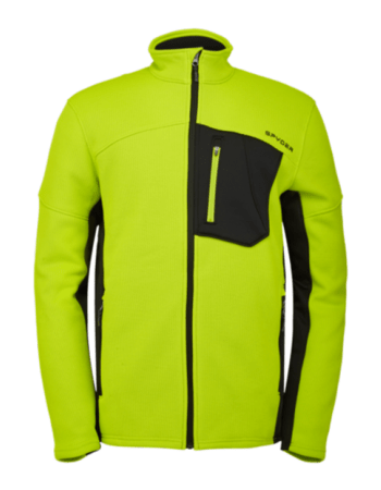 Mikina Spyder Bandit Full Zip Mens Fleece Jacket Sharp Lime