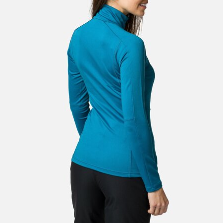 Dámske funkčné tričko Rossignol W Classique 1/2 Zip Duck Blue