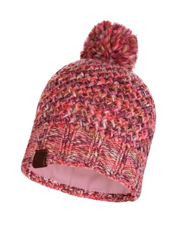 Čiapka Buff Knitted & Fleece Band Margo Flamingo Pink